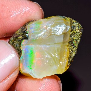 Opal Rough, Ethiopian Opal Raw, Crystal Opal Rough, Big Opal Rough, Fire Opal Rough, Natural Loose Opal Welo Fire Oil Opal Rough, 42 CTS