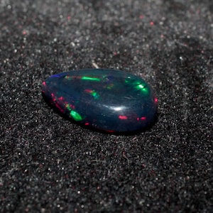 4.45 Carat-Natural Black Ethiopian Opal-Black Opal-Welo Fire Opal-17x10 mm Opal-October Birthstone-Opal Stone-Opal Cabochon-Loose Fire Opal