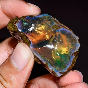 Opal Rough, Ethiopian Opal Raw, Crystal Opal Rough, Big Opal Rough, Fire Opal Rough, Natural Loose Opal Welo Fire Oil Opal Rough, 125.75 CTS