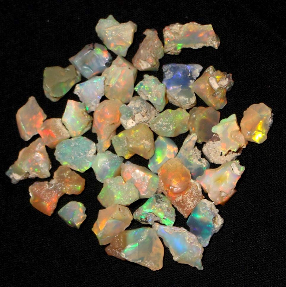 15-10 Mm Natural Ethiopian Multi Fire Opal Rough-october - Etsy