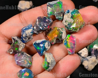 10 Pieces opal lot, natural opal gemstone, fire opal rough, Ethiopian opal, black dry opal, black opal rough, opal gemstone, cut grade opal