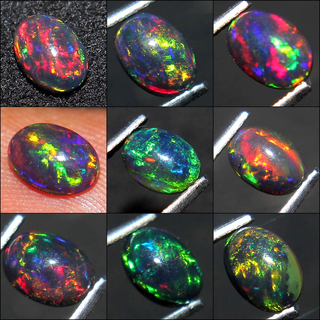 Natural Black Ethiopian Fire Opal Black Opal opal Gemstone - Etsy
