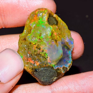 Opal Rough, Ethiopian Opal Raw, Crystal Opal Rough, Big Opal Rough, Fire Opal Rough, Natural Loose Opal Welo Fire Oil Opal Rough, 47 CTS