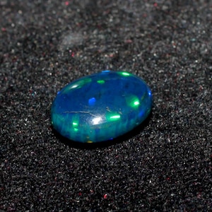 5.45 Carat-Natural Black Ethiopian Opal-Black Opal-Welo Fire Opal-12x15 mm Opal-October Birthstone-Opal Stone-Opal Cabochon-Loose Fire Opal