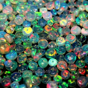 500 Pcs Natural Ethiopian Opal Beads/Welo Fire Opal Beads/Roundel Beads/4 mm Fire Loose Opal Beads/Center Drilled Beads/Opal Crystal Beads
