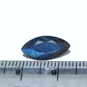 Labradorita marquesa de 14 x 7 mm, labradorita natural, piedra preciosa labradorita, labradorita marquesa, labradorita facetada, piedra natal labradorita azul