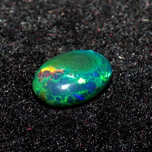 15x11 mm Opal-Natural Black Ethiopian Opal-4.75 Carat-Black Opal-Welo Fire Opal-October Birthstone-Opal Stone-Opal Cabochon-Loose Fire Opal