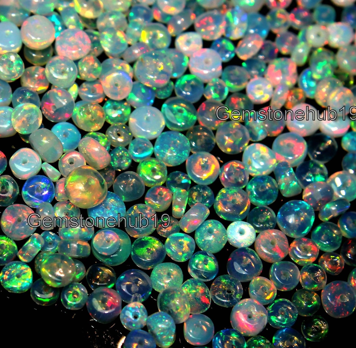 Natural Ethiopian Opal Beads/100 Pieces Lot/roundel Beads/3 Mm Etsy UK