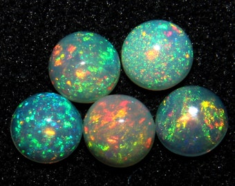 6x6 mm Opal Round Lot-Natural Opal Round Lot-Round Opal Cabochon-Natural Opal Cabochon-Multi Fire Opal-Calibrated Opal-Ethiopian Opal Lot