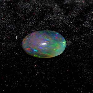 6.30 Carat-Natural Black Ethiopian Opal-Black Opal-Welo Fire Opal-15x12 mm Opal-October Birthstone-Opal Stone-Opal Cabochon-Loose Fire Opal