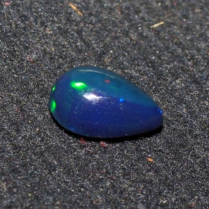 10X7 mm Opal - Natural Black Ethiopian Fire opal- Black Opal - Welo fire opal - October birthstone  - Opal Stone- Opal Cabochon - Loose Opal
