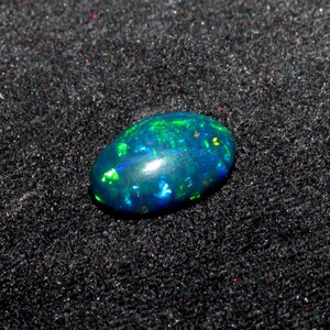 18x12 mm Opal-Natural Black Ethiopian Opal-7.60 Carat-Black Opal-Welo Fire Opal-October Birthstone-Opal Stone-Opal Cabochon-Loose Fire Opal