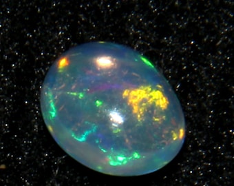 Cabujón de ópalo de 4 x 5 mm - Ópalo natural - Ópalo etíope - Ópalo suelto - Piedra de nacimiento de octubre - Piedra preciosa para joyería - Ópalo de fuego múltiple - Ópalo de fuego calibrado