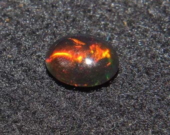 8x10mm Opal - Natural Black Ethiopian Fire opal- Black Opal - Welo fire opal - October birthstone  - Opal Stone- Opal Cabochon - Loose Opal