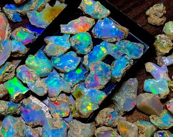 Opal rough, Ethiopian opal rough, dry opal raw,welo fire opal, opal raw Crystal, jewelry making opal rough, opal rough lot, Natural gemstone