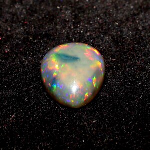 9.55 Carat-Natural Black Ethiopian Opal-Black Opal-Welo Fire Opal-14x17 mm Opal-October Birthstone-Opal Stone-Opal Cabochon-Loose Fire Opal