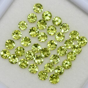7 x 7 mm groene peridoot gefacetteerde ronde edelsteen veel losse peridoot veel geboortesteen augustus gefacetteerde ronde peridoot edelsteen-sieraden soepele edelsteen