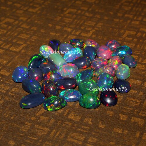 20 Carat AAA+ Natural Ethiopian shops Opal-7 to 15 MM Black Opal-Welo Fire Opal-Mix Shape Cabochon Opal Stone-October Birthstone-Opal Gemstone