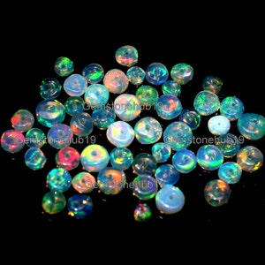 100 Pcs Natural Ethiopian Opal Beads/Welo Fire Opal Beads/Roundel Beads/4 mm Fire Loose Opal Beads/Center Drilled Beads/Opal Crystal Beads