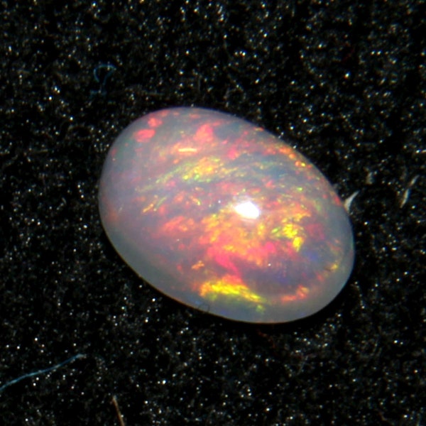 7x5 mm Fire Opal-Natural Opal-Opal Cabochon-Oval Cabochon Opal-Loose Opal-Play Of Color Opal-Ethiopian Welo Fire Opal-September Birthstone