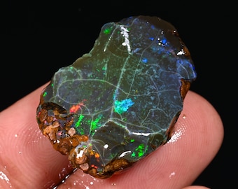 Opal grov, etiopisk opal grov, stort opalprov grov, flerfärgad eldopal rå för smyckestillverkning, kristallopal grov naturlig ädelsten 28 karat
