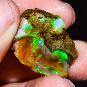 Ethiopian Opal Rough, Crystal Opal Rough, Big Opal Raw Opal Rough , Fire Opal Rough, Natural Loose Opal Welo Fire Oil Opal Rough, 30.50 CTS