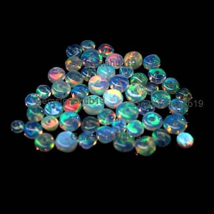 Natural Ethiopian Opal Beads/10 Pieces Lot/Welo Opal Beads/Roundel Beads/4 mm Fire Loose Opal Beads/Center Drilled Beads/Opal Crystal Beads