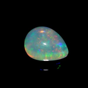 7.95 Carat-Natural Black Ethiopian Opal-Black Opal-Welo Fire Opal-13x16 mm Opal-October Birthstone-Opal Stone-Opal Cabochon-Loose Fire Opal