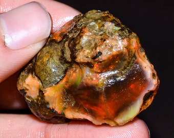 Opale d'Éthiopie brute, cristal brute d'opale brute, grosse opale brute d'opale brute, opale de feu brute brute, opale naturelle en vrac, opale de feu Welo brute, 70 CTS