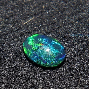 7x5mm Opal - Natural Black Ethiopian Fire opal- Black Opal - Welo fire opal - October birthstone  - Opal Stone- Opal Cabochon - Loose Opal
