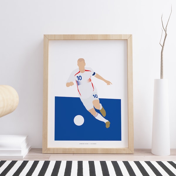 Zinédine Zidane - France 2006 - Football. Affiche, Poster, Impression
