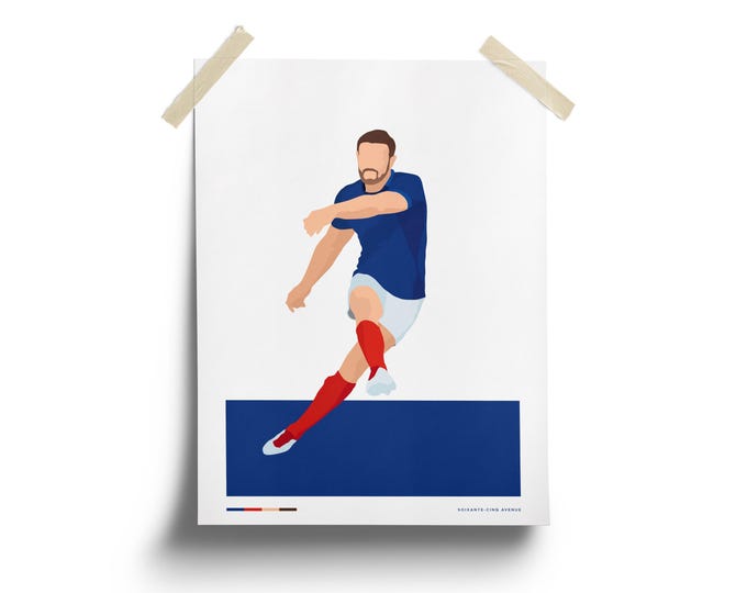 Thomas RAMOS - France XV - Rugby. Poster, Print