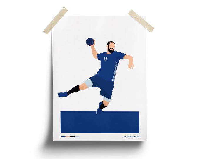 Nikola Karabatic - Handball. Poster, Print