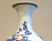 Chinese porcelain plum tree bats vase
