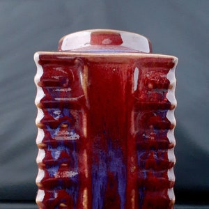 Chinese porcelain flambe glaze cong vase