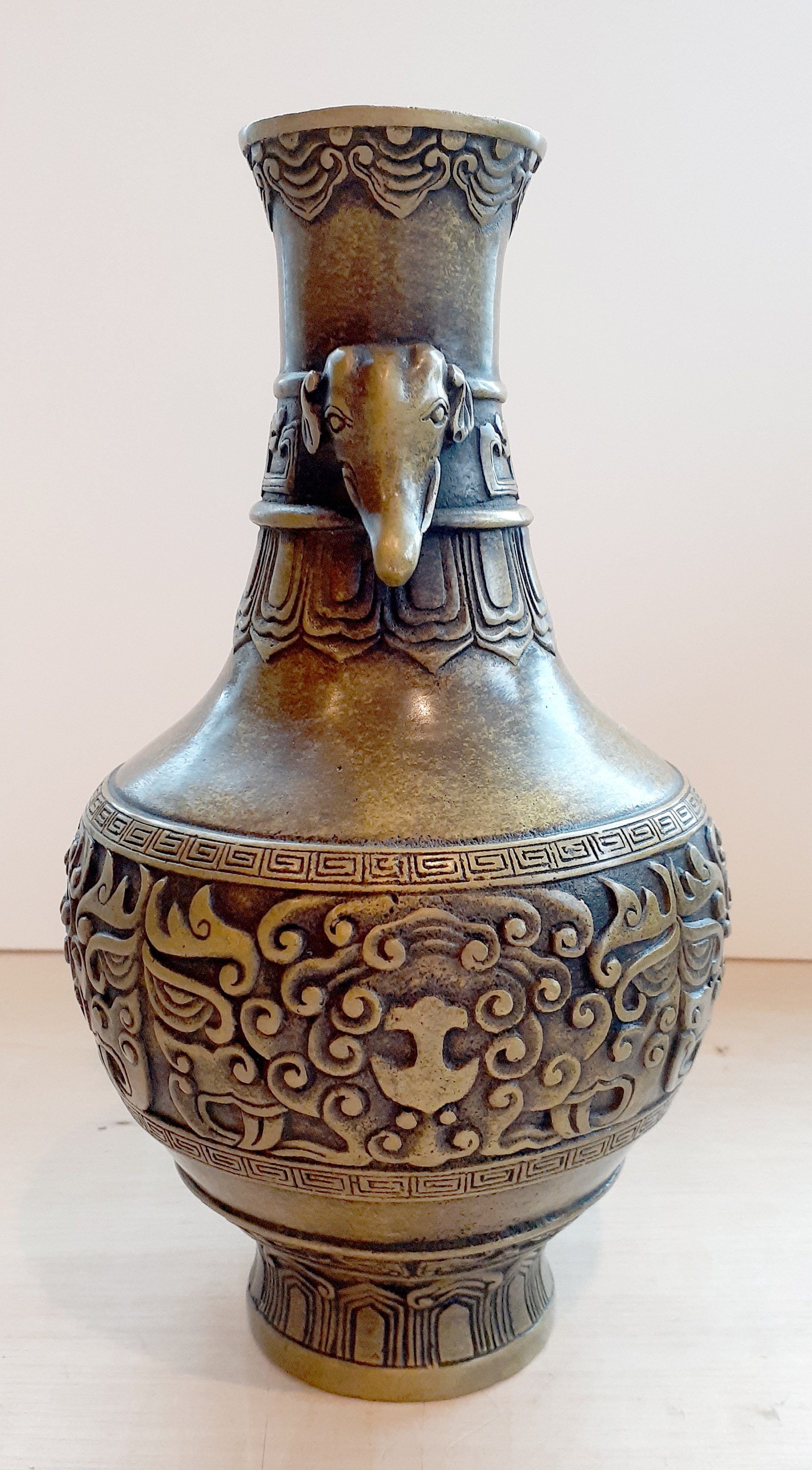 Buy Chinese Bronze Elephant Ear Vase Online in India Etsy