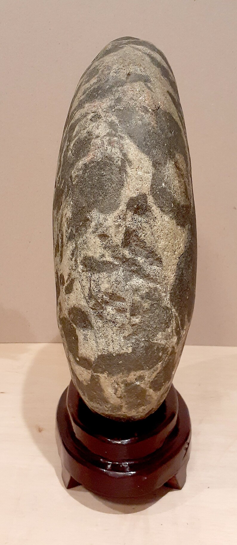 Chinese Gongshi on a Carved Wood Base Etsy