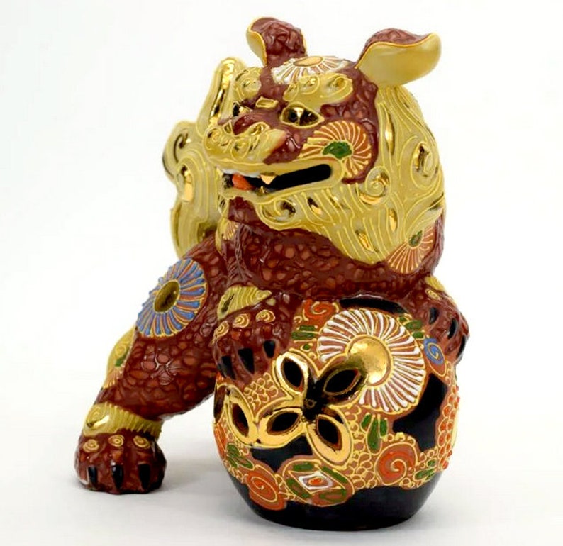 Japanese porcelain Kutani Yamayo Foo Dogs Etsy