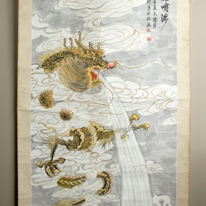 Chinese Dragon King scroll