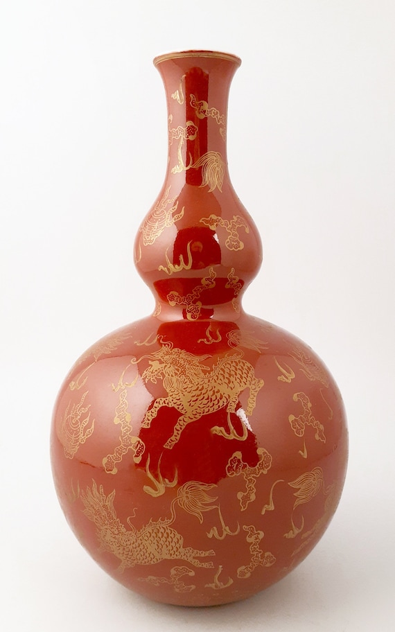 中国の金箔の磁器Qilins huluping - Etsy 日本
