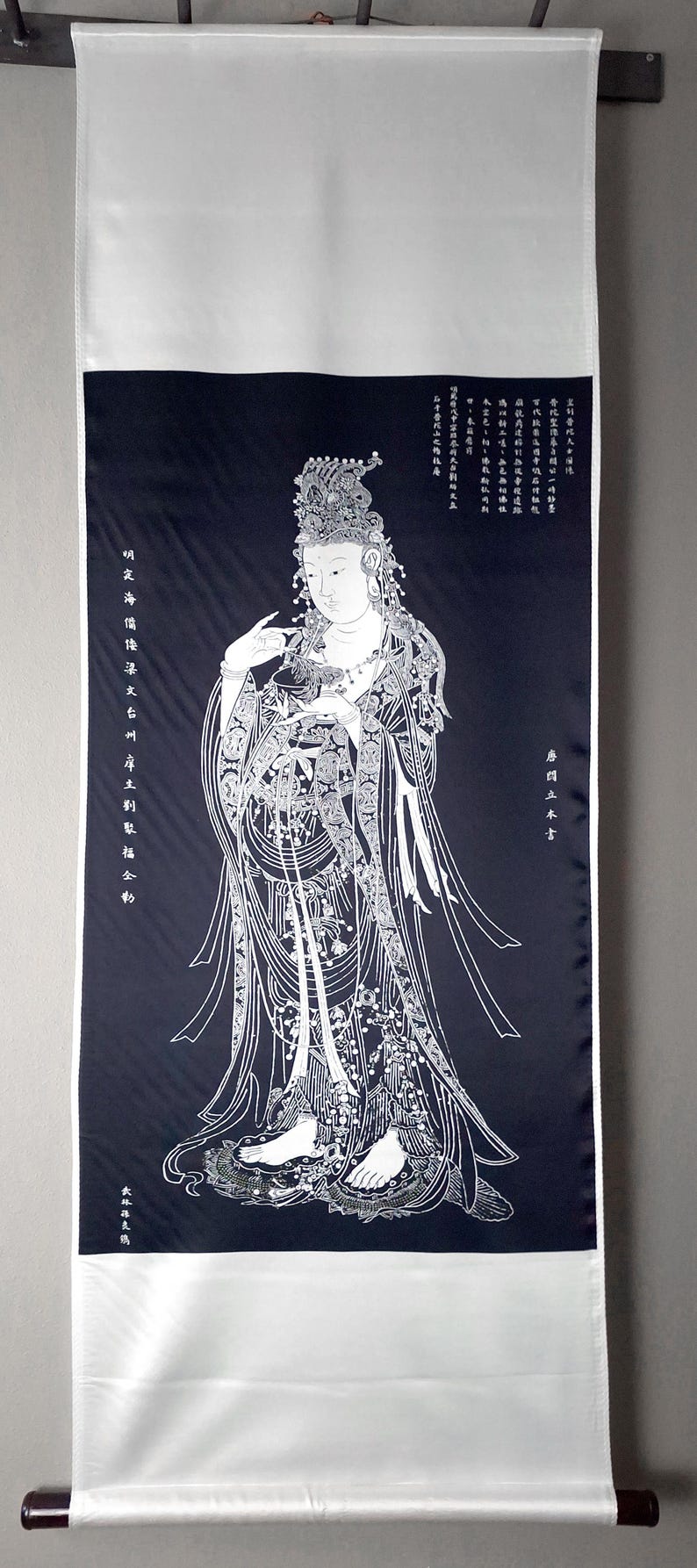 Scroll Robe Chinese Yangzhi Kuan Yin Scroll - Etsy