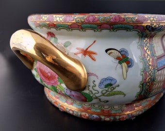 中国磁器の金箔取っ手付きボウル - Etsy 日本