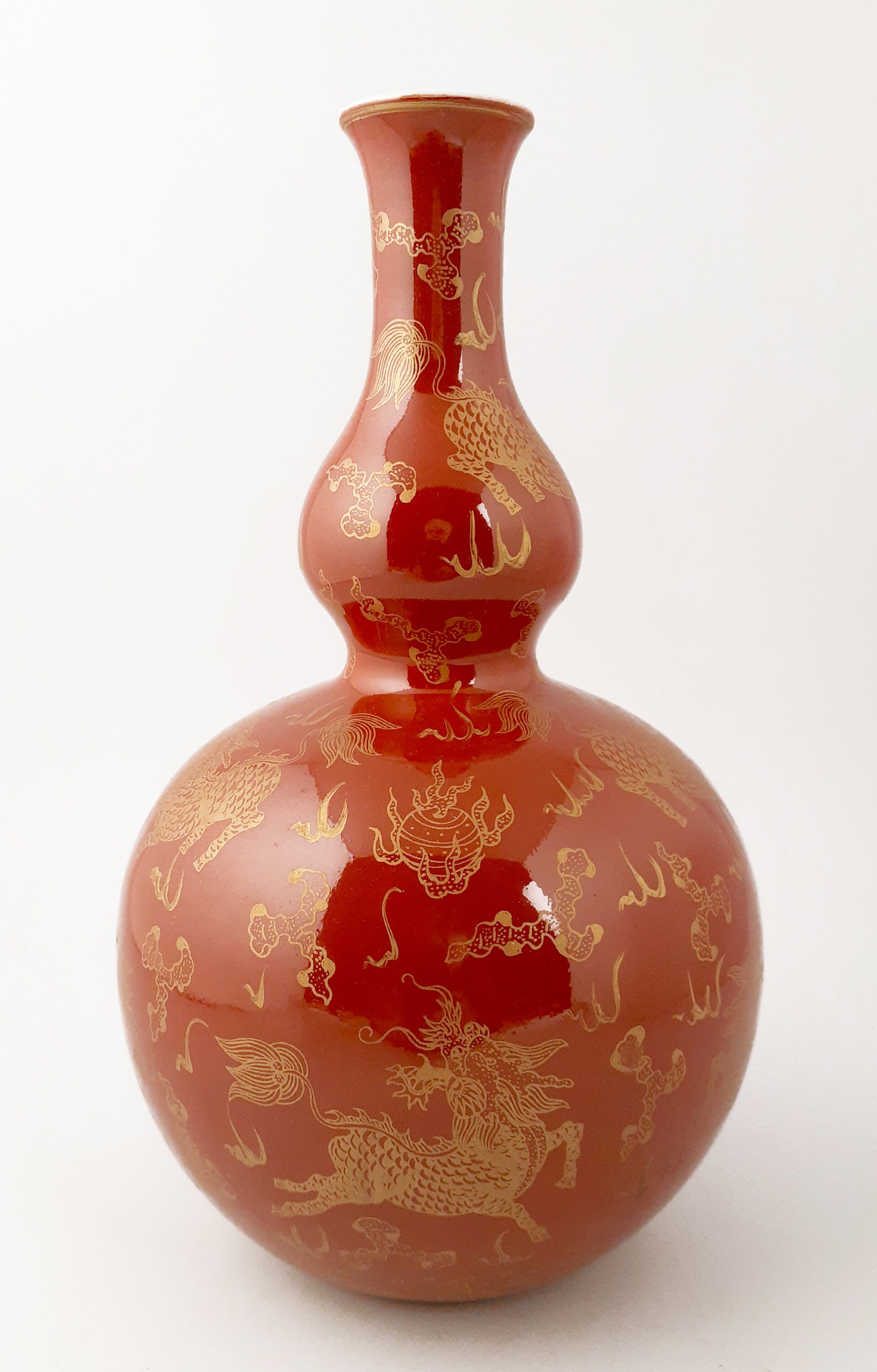 中国の金箔の磁器Qilins huluping - Etsy 日本