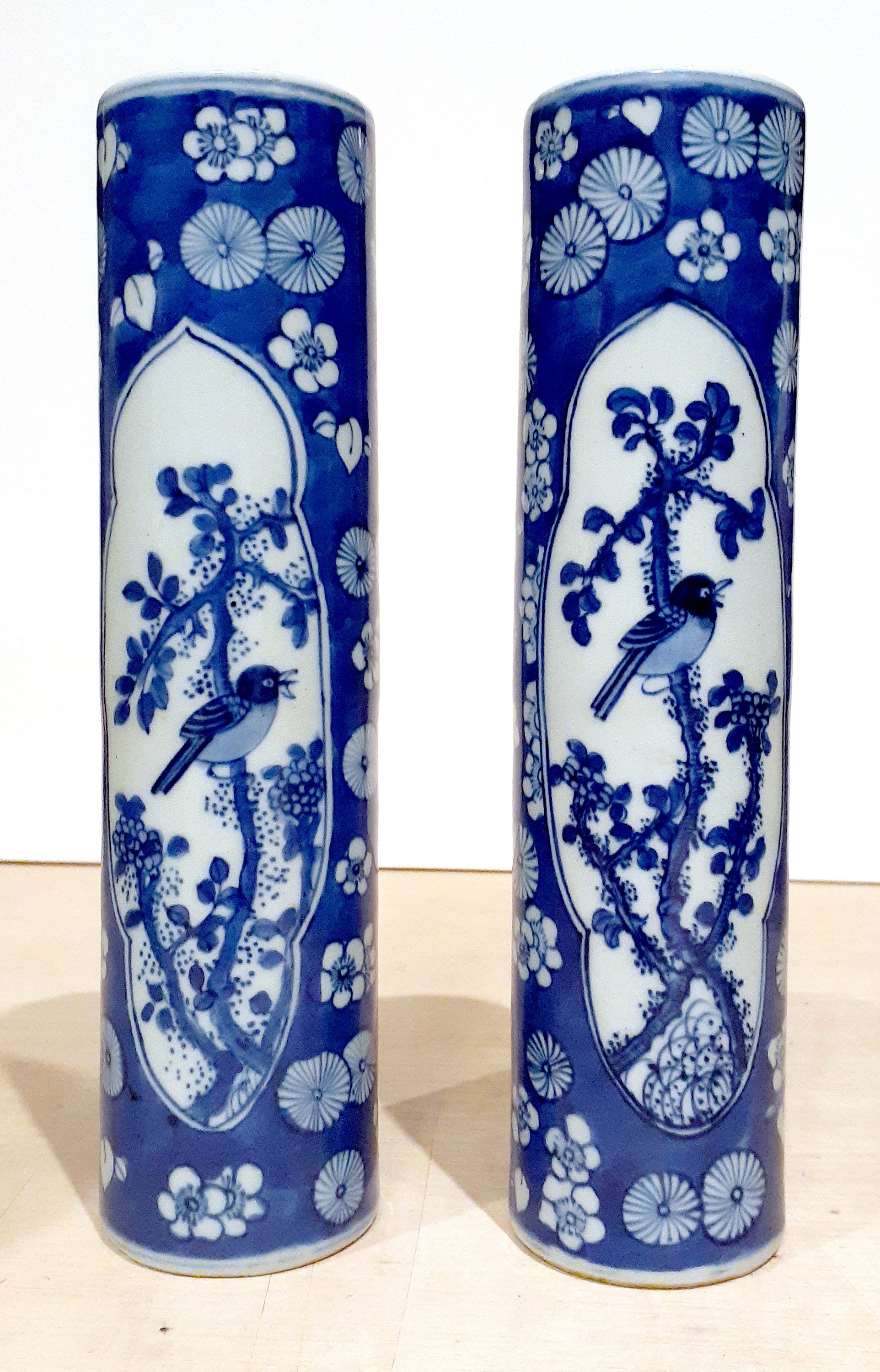 中国の磁器製花鳥陶器のペア - Etsy 日本
