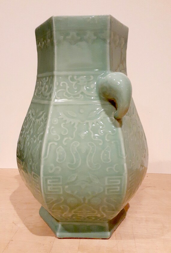 中国セラドン - Chinese Celadon Chinese Celadon Six Sided Hu - Etsy