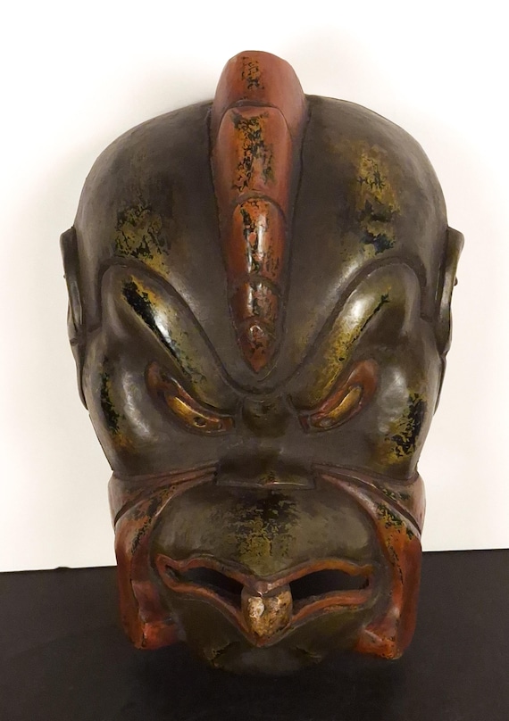 木彫り くちばし 烏天狗 お面 からす天狗面 木彫り 楠面 お面 鴉天狗