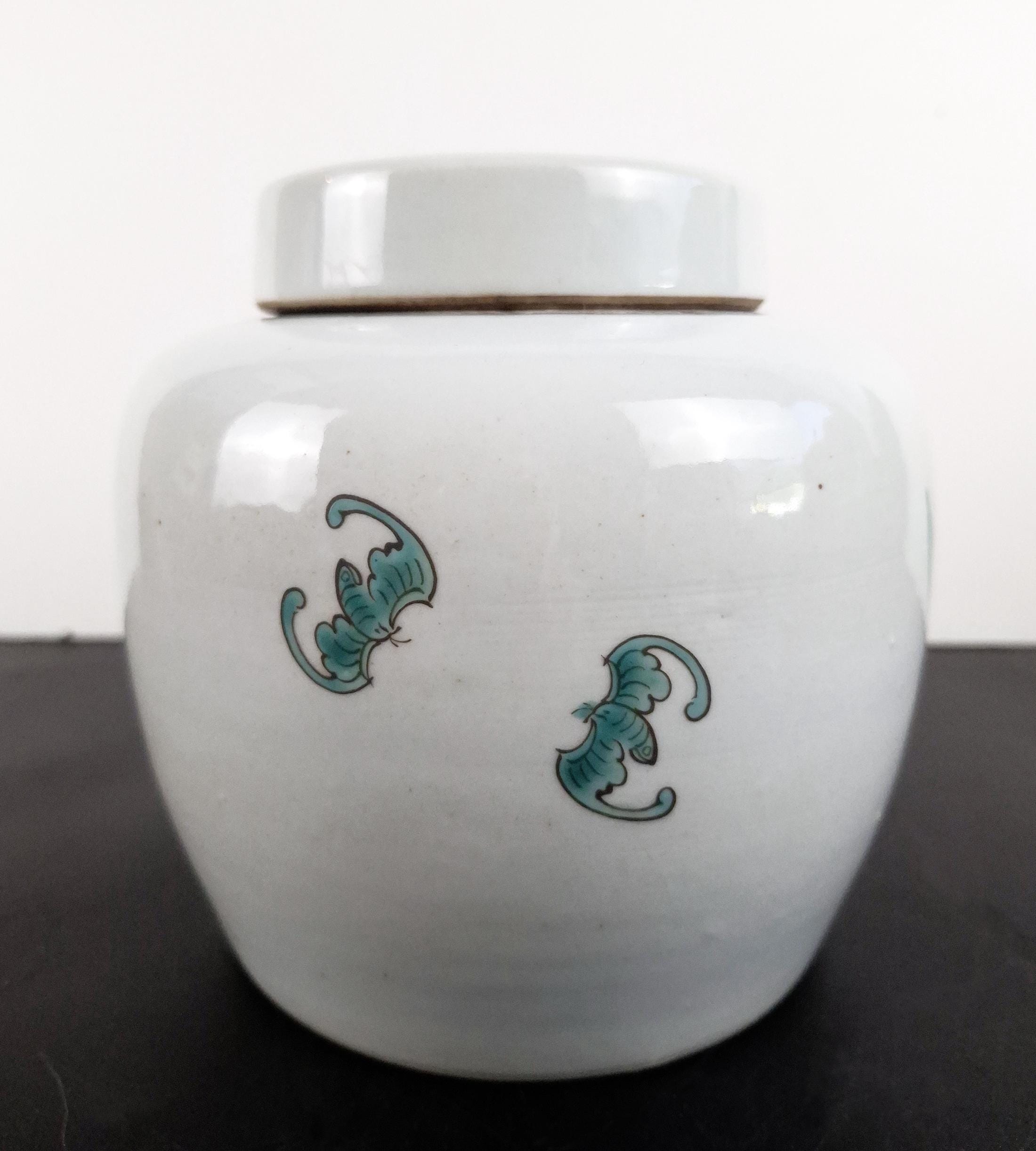中国磁器の象の庭園風景の蓋付き瓶 - Etsy 日本