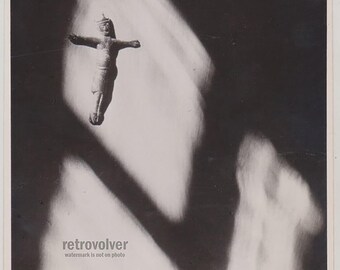 Abstract Lone Figurine Casts Shadows in World of Light and Mystery Surreal Unusual Snapshot Abstract Old Original Vernacular Found Photo