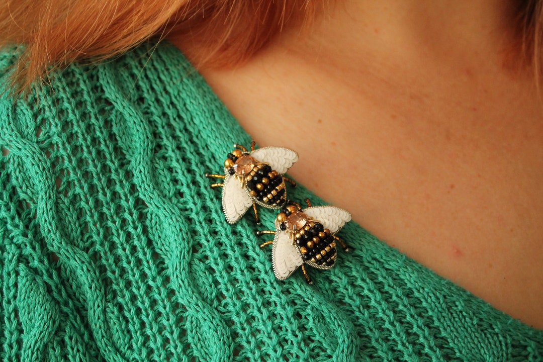 Broche Bohème Abeille En Alliage - Épingle Décorative Pour Vêtements, Chapeau, Accessoire Créatif