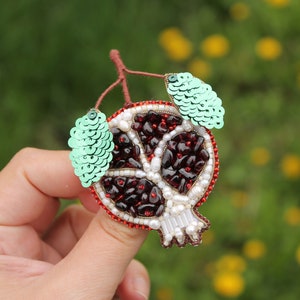 Broche grenade Natural